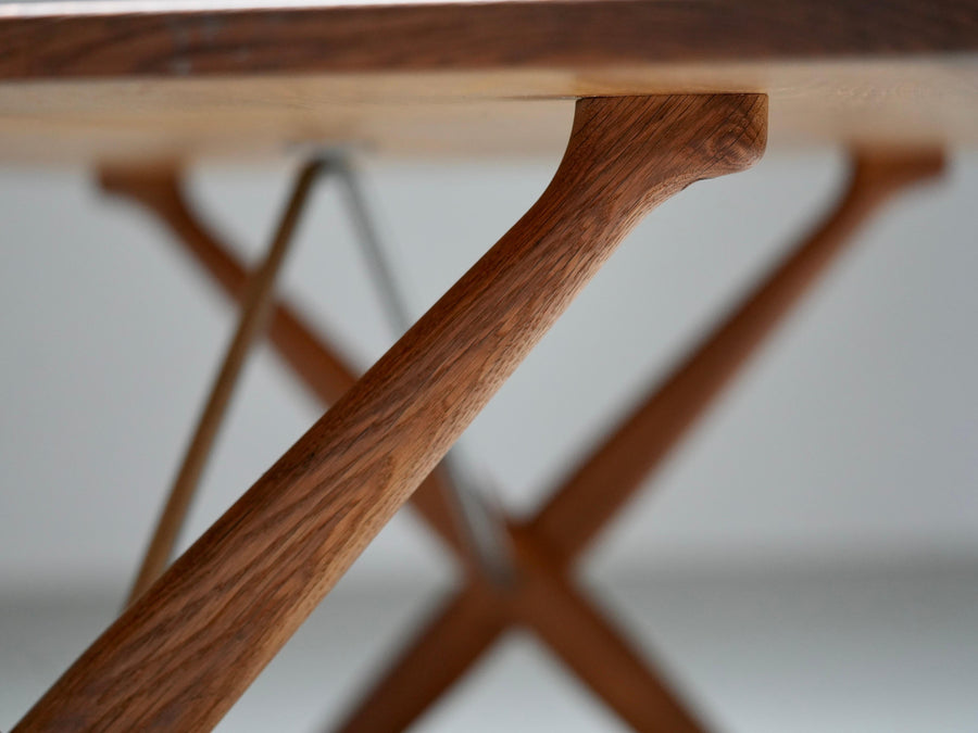 Hans Wegner by Andreas Tuck Dining Table 303 in Oak and Metal, Denmark, 1950's