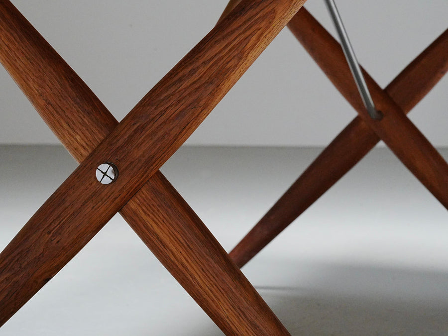 Hans Wegner by Andreas Tuck Dining Table 303 in Oak and Metal, Denmark, 1950's