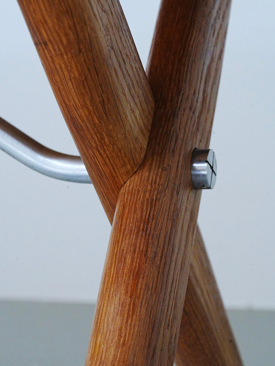 Hans Wegner by Andreas Tuck Dining Table 303 in Oak and Metal, Denmark, 1950's