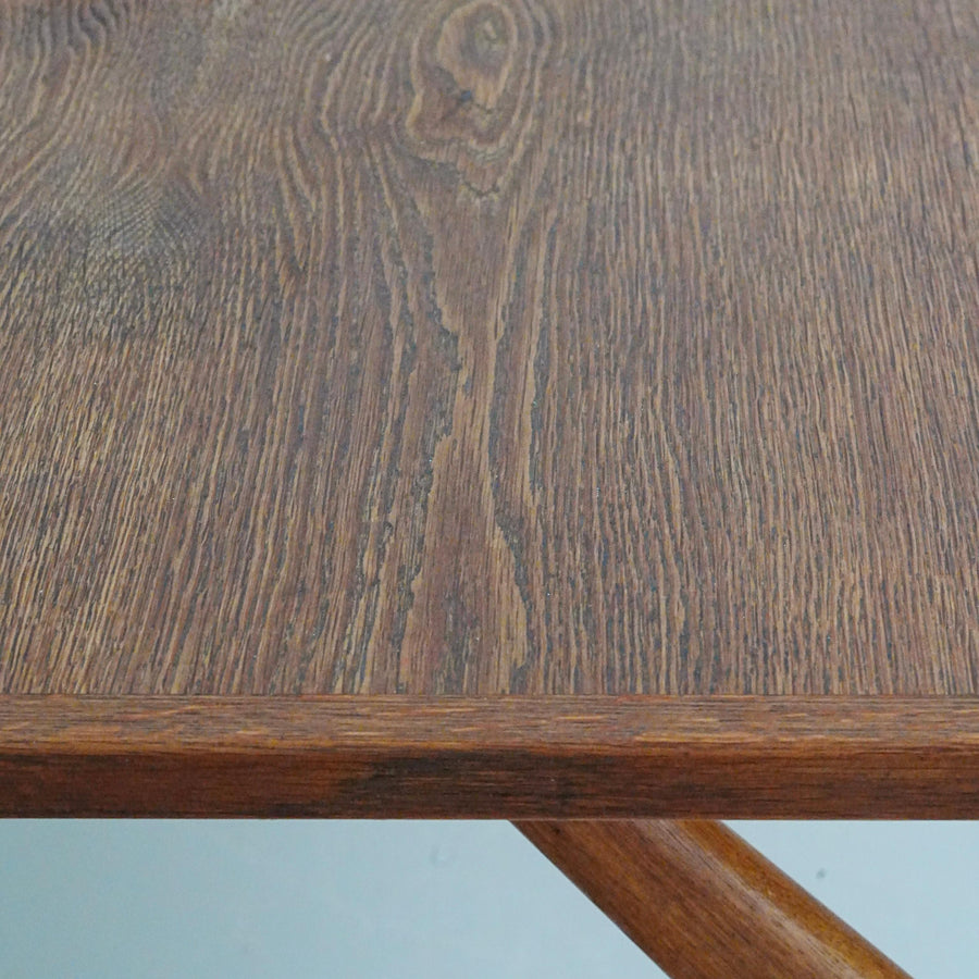Hans Wegner by Andreas Tuck Dining Table 303 in Oak and Metal, Denmark, 1950's