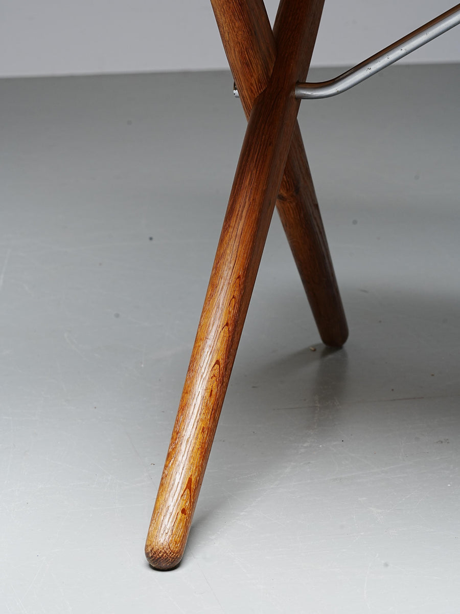 Hans Wegner by Andreas Tuck Dining Table 303 in Oak and Metal, Denmark, 1950's