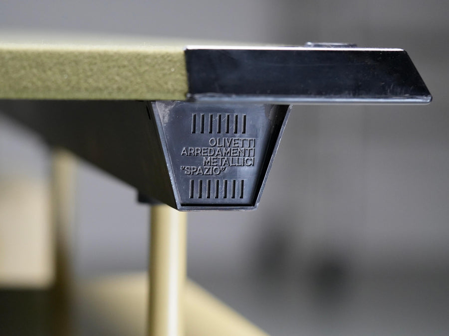 Studio BBPR for Olivetti "Spazio" Desk with an Olive Felt Top, Italy, 1960's