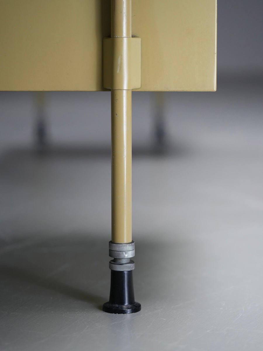 Studio BBPR for Olivetti "Spazio" Desk with an Olive Felt Top, Italy, 1960's