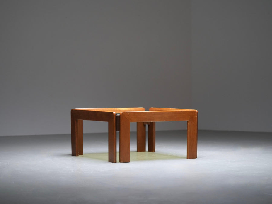 Afra and Tobia Scarpa Coffee Table in Walnut and Glass, Italy, 1960's — photo 6