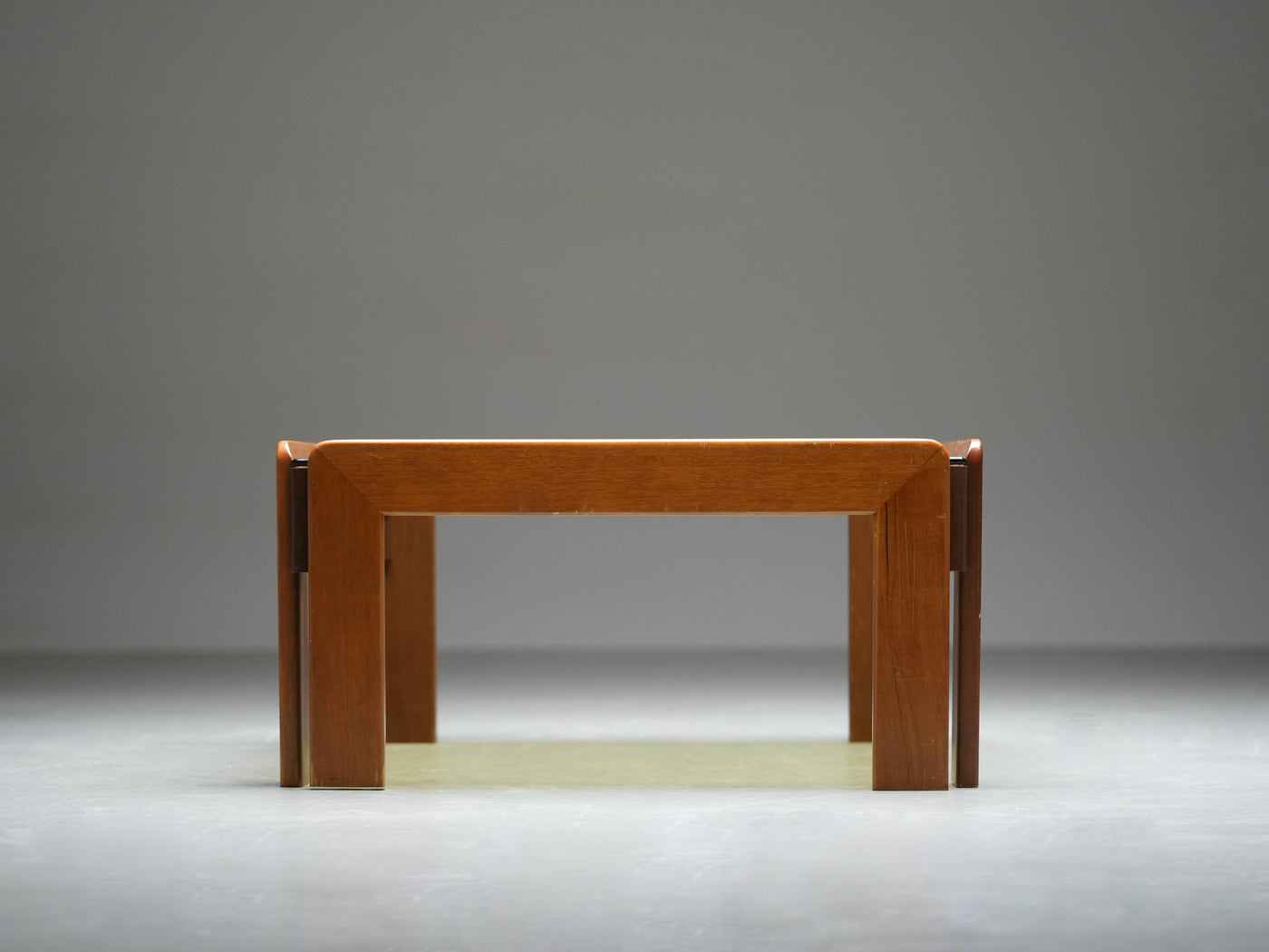 Afra and Tobia Scarpa Coffee Table in Walnut and Glass, Italy, 1960's