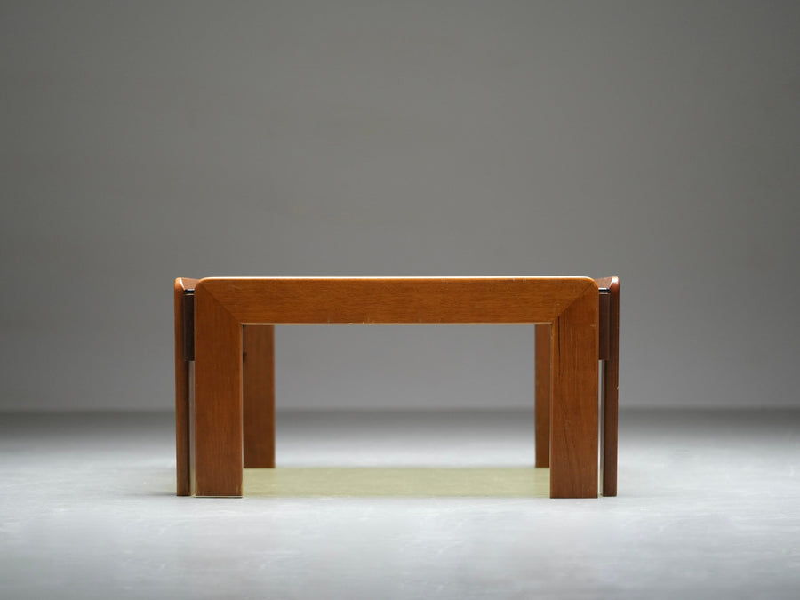 Afra and Tobia Scarpa Coffee Table in Walnut and Glass, Italy, 1960's — photo 11