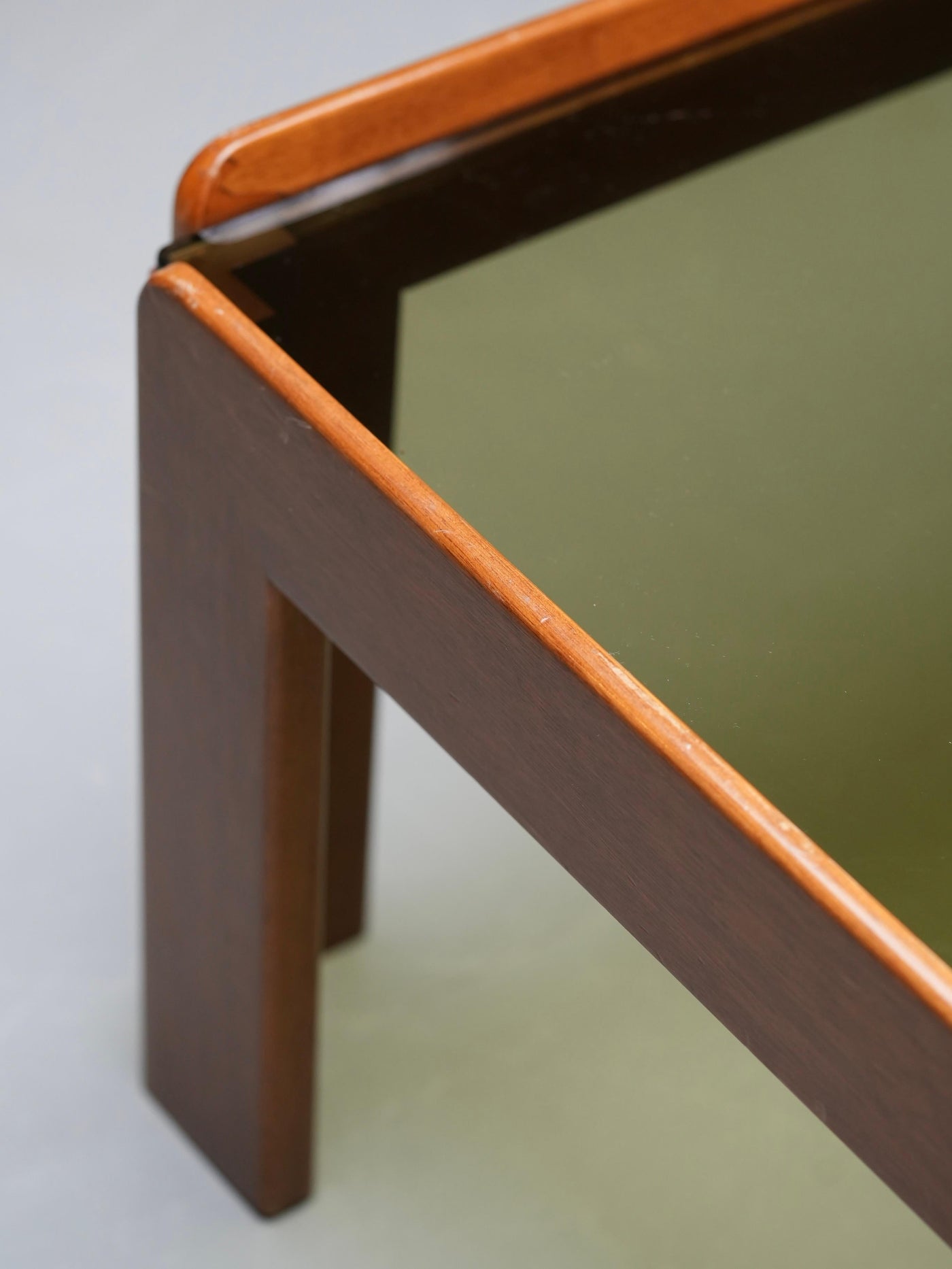 Afra and Tobia Scarpa Coffee Table in Walnut and Glass, Italy, 1960's