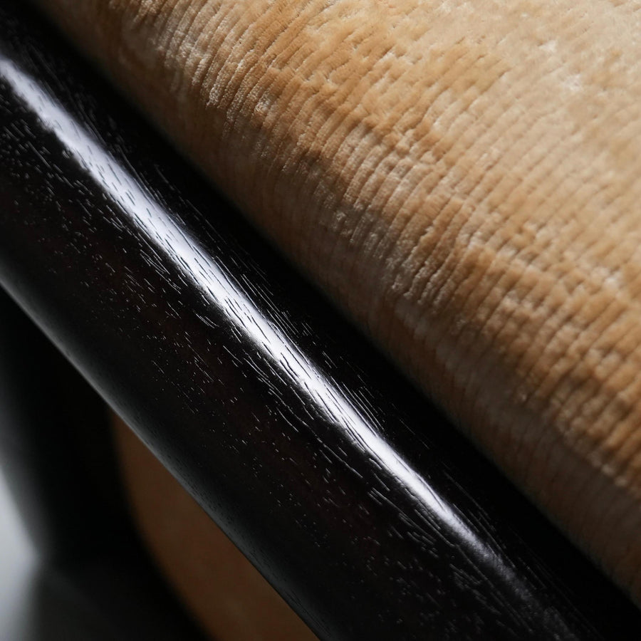 Carlo Scarpa 'Cornaro' Love Seat in Iroko Wood for Simon, Italy, 1970's