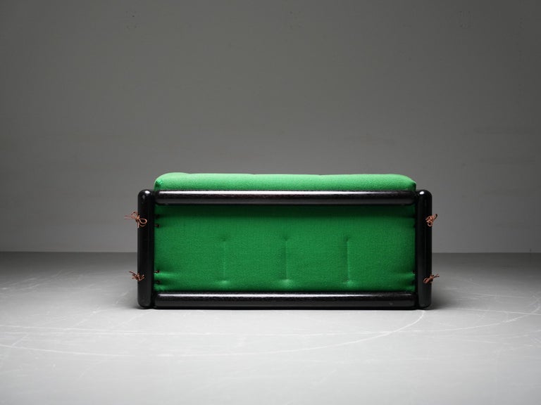 Carlo Scarpa 'Cornaro' Sofa in Iroko wood for Gavina early ed., Italy, 1970's