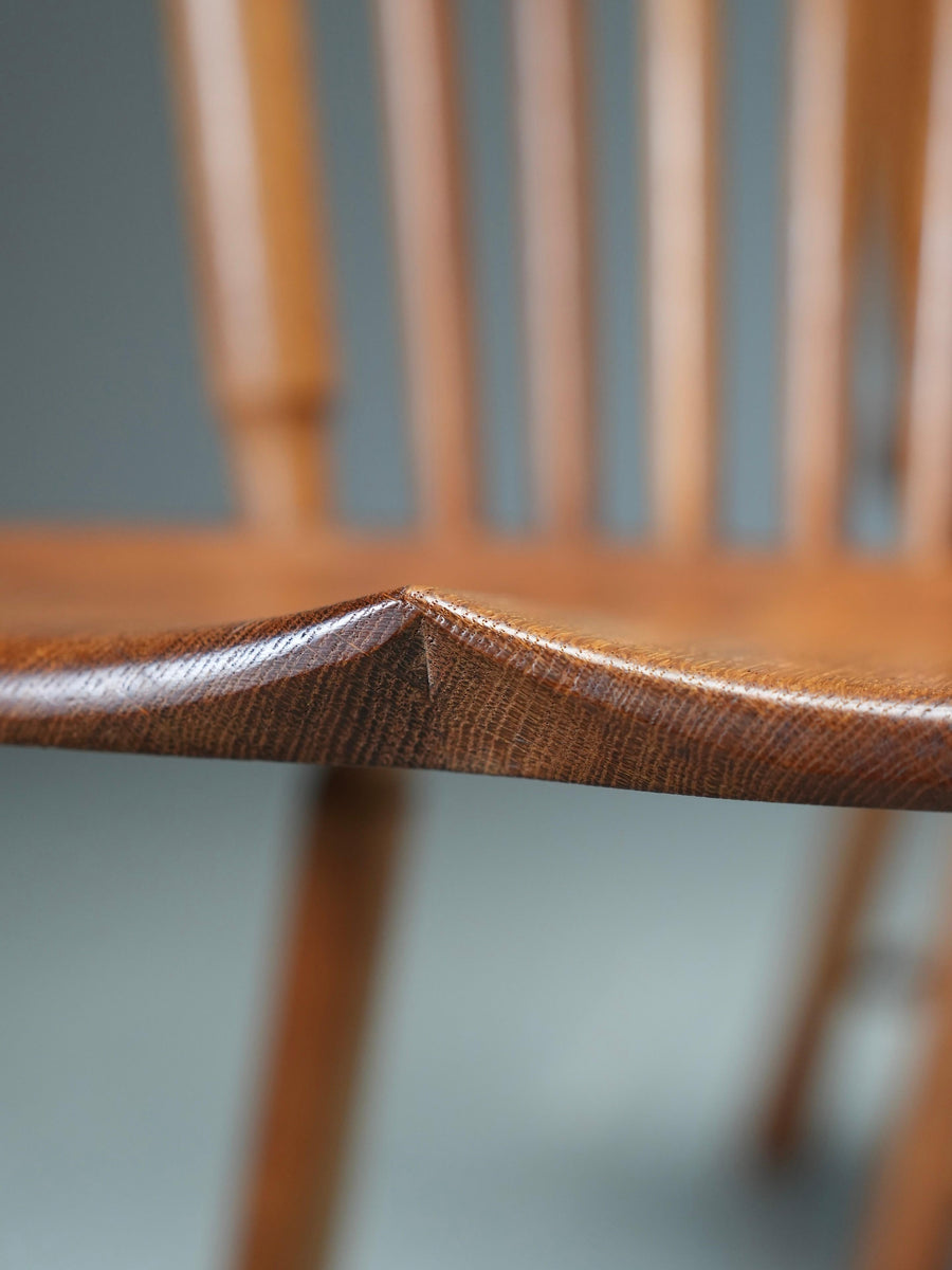 Set of 8 Spindle-Back Chairs in Oak by 'De Ster' Gelderland, 1960's
