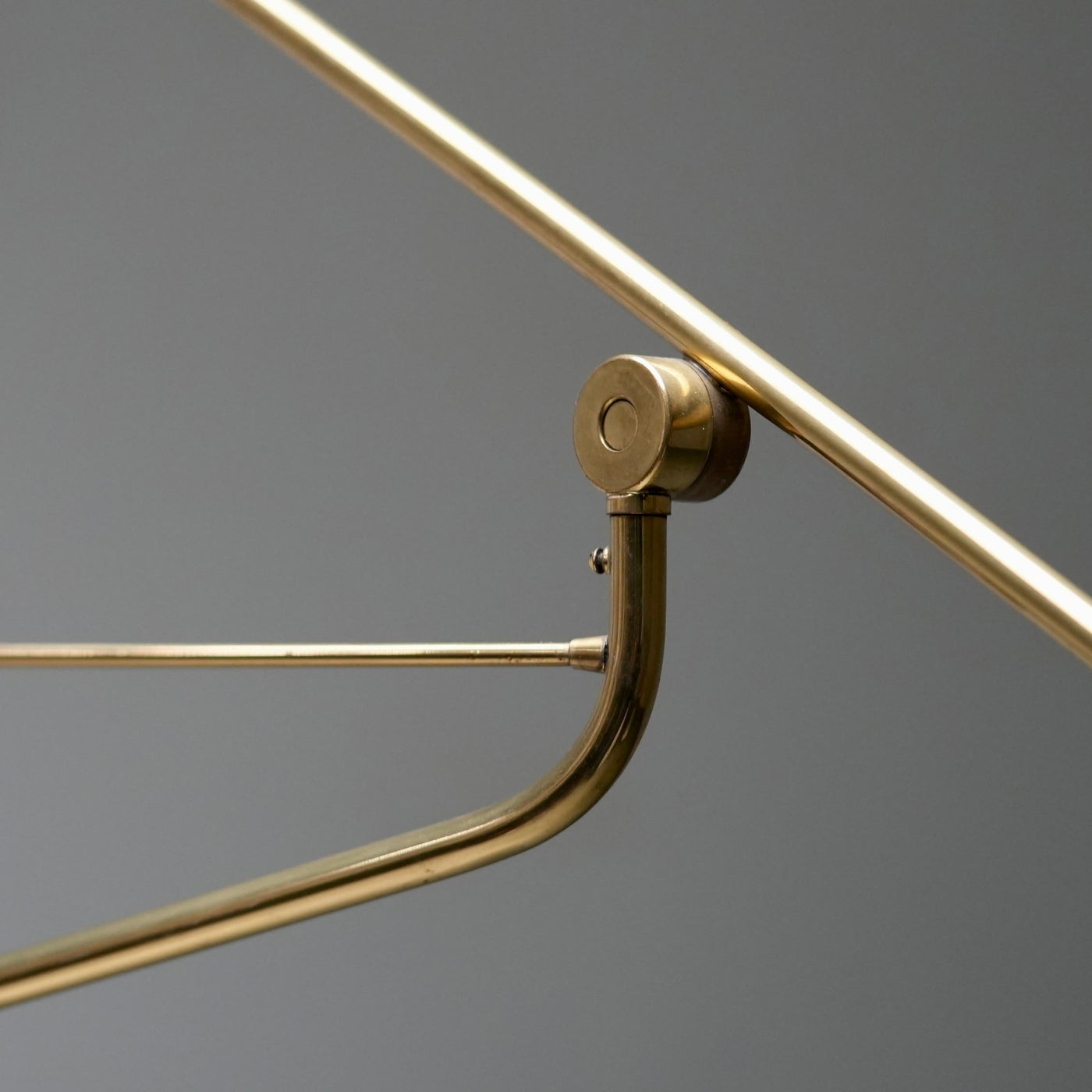 Stilnovo No 3030 Wall Light in Brass and black Metal, Italy, 1950's