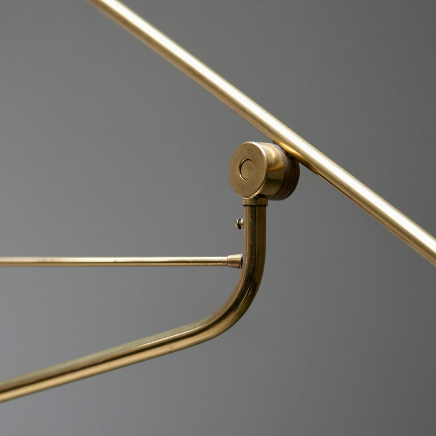 Stilnovo No 3030 Wall Light in Brass and black Metal, Italy, 1950's