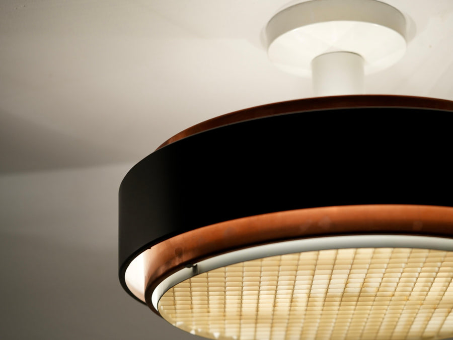 Set of 2 Ceiling Lamps in Copper and Metal, Northern Europe, 1960's