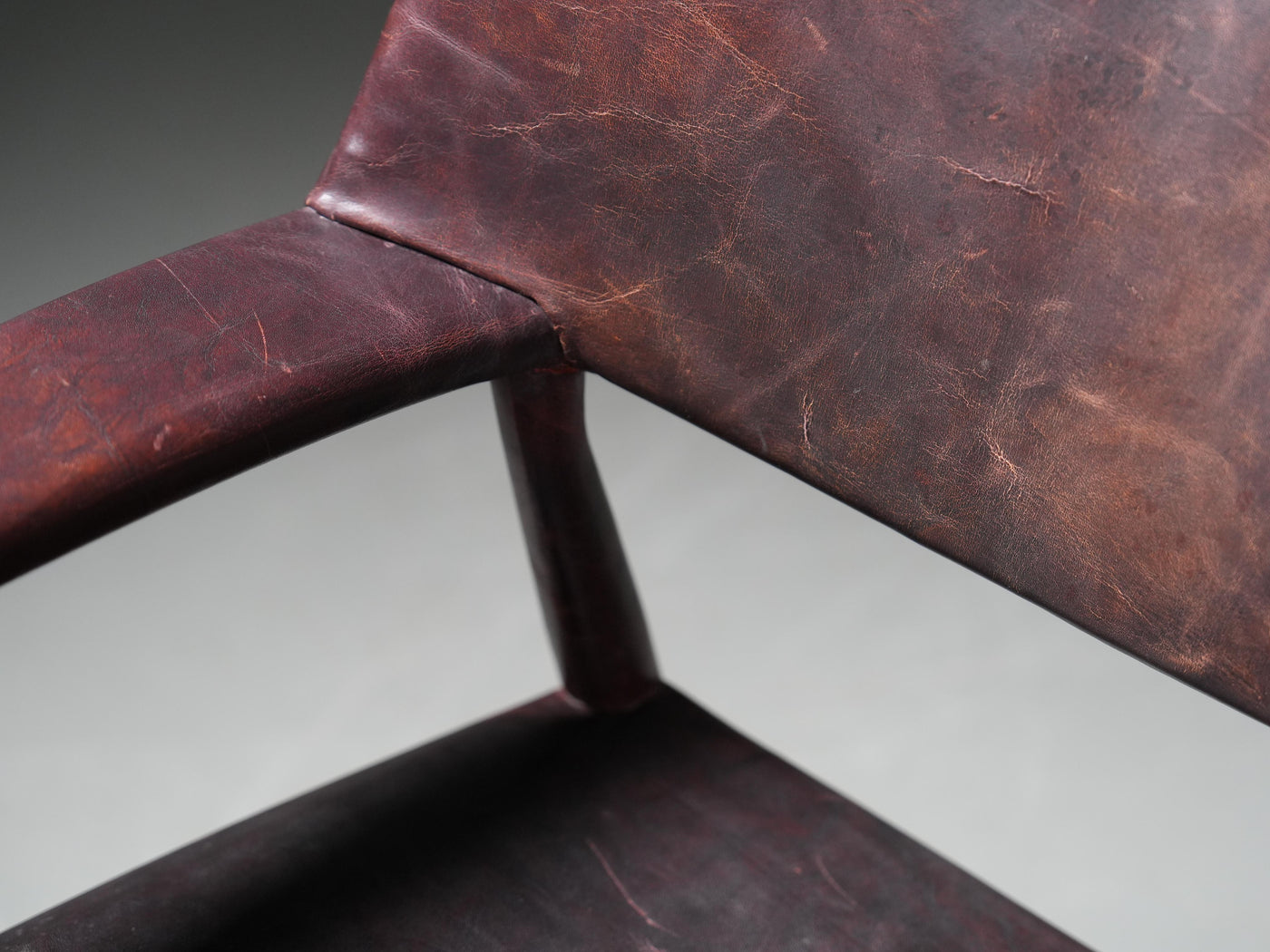 Armchair in Leather and Teak by Larsen and Bender for Willy Beck, Denmark, 1950