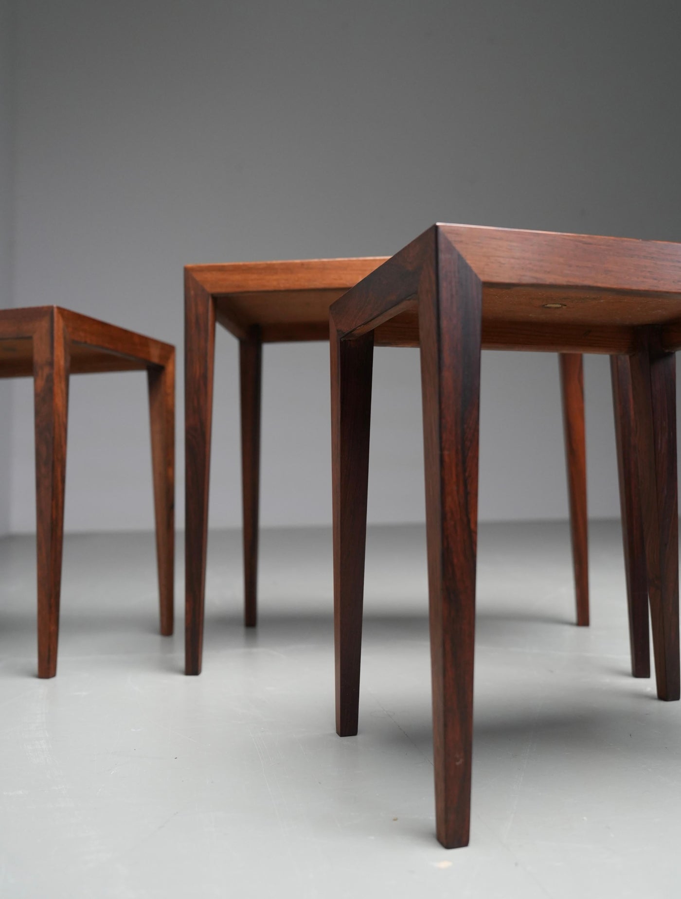 Set of 3 Nesting Tables by Severin Hansen for Haslev, Denmark, 1960's