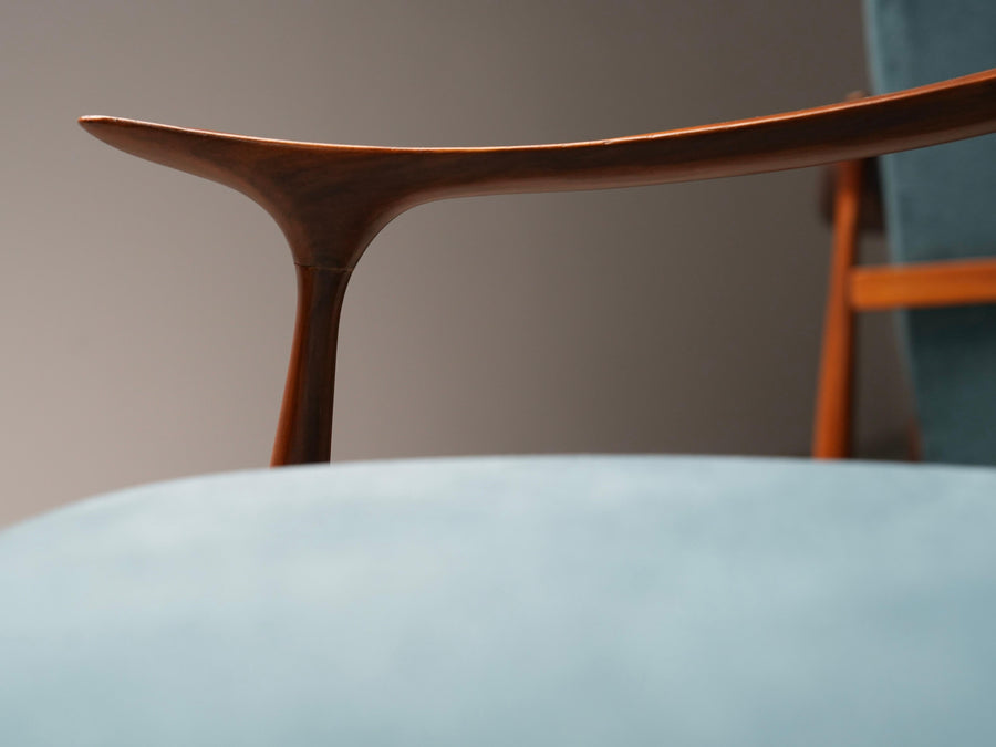 Set of Lounge Chairs in Teak by Ico Parisi for Fratelli Reguitti, Italy, 1950's