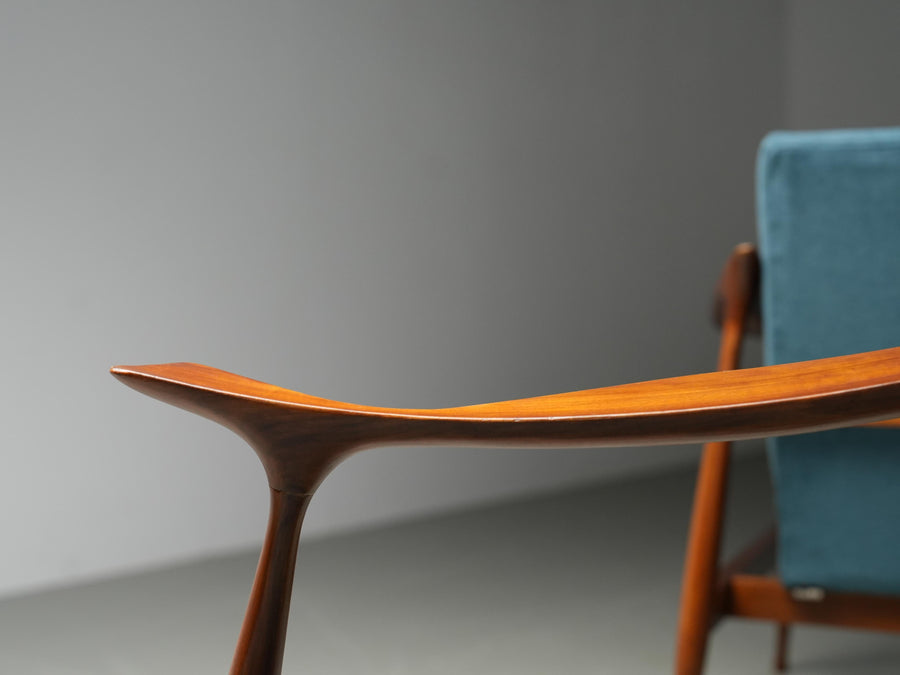 Set of Lounge Chairs in Teak by Ico Parisi for Fratelli Reguitti, Italy, 1950's