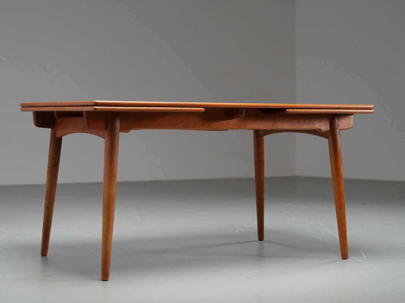 Hans Wegner Teak and Oak Dining Table 312 for Andreas Tuck, Denmark, 1960's