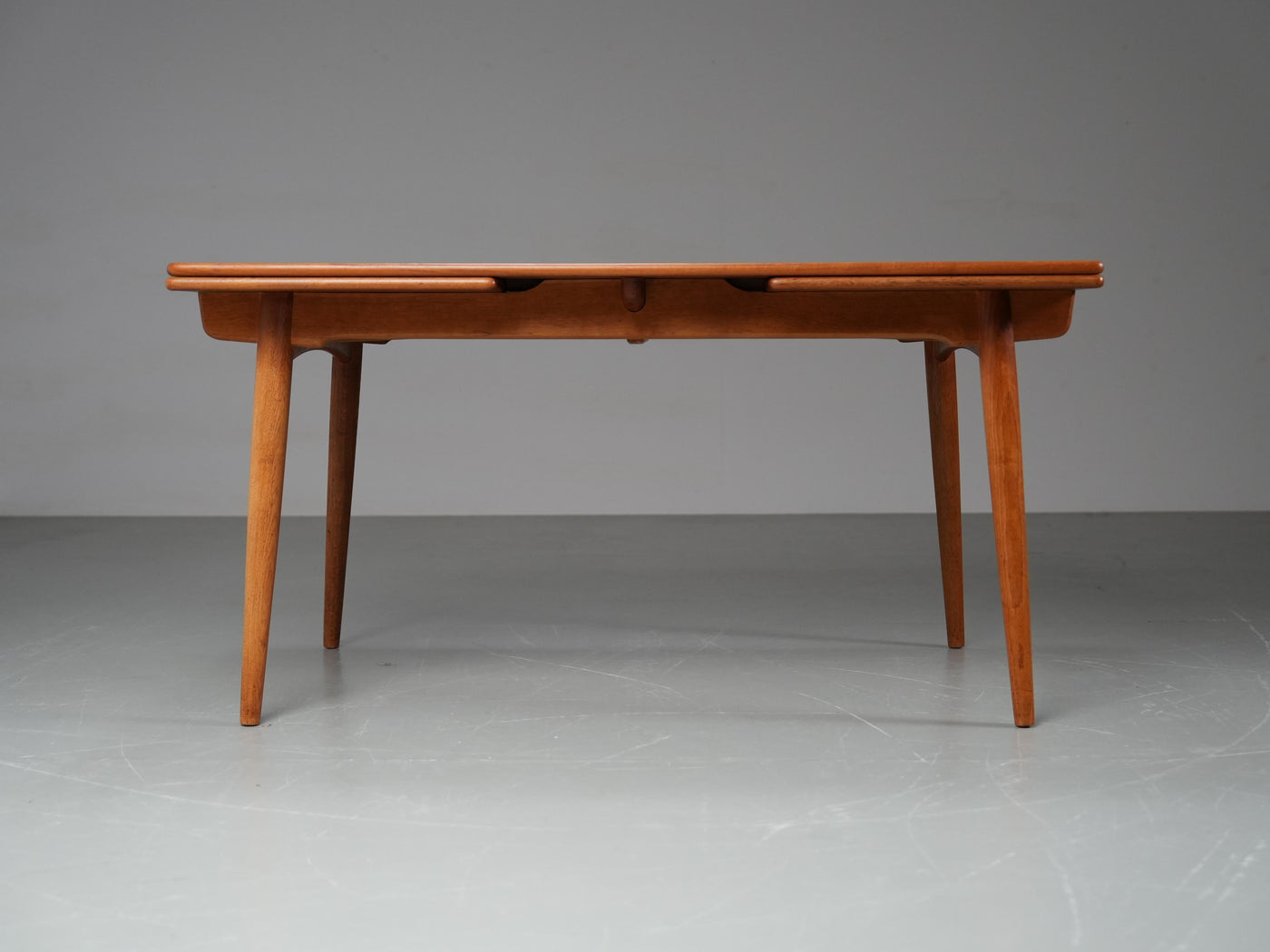 Hans Wegner Teak and Oak Dining Table 312 for Andreas Tuck, Denmark, 1960's