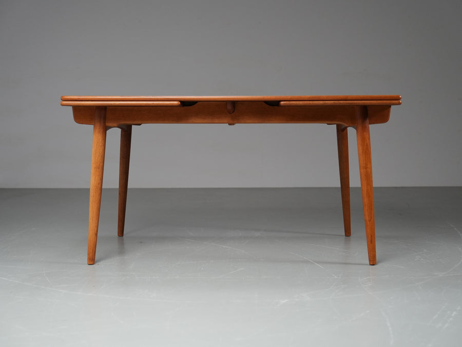 Hans Wegner Teak and Oak Dining Table 312 for Andreas Tuck, Denmark, 1960's