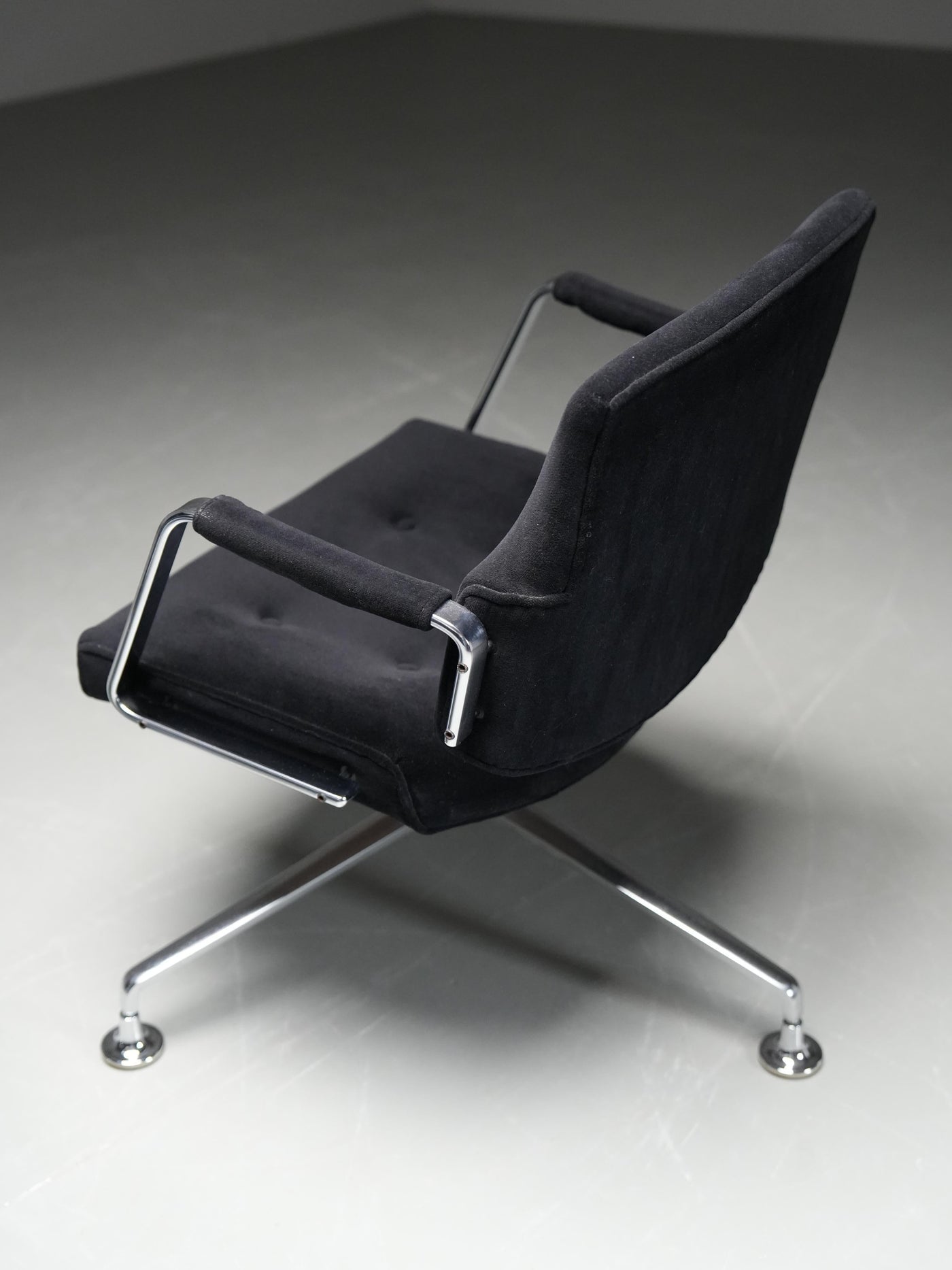 Set of 4 FK 84 Armchairs by Fabricius and Kastholm in Velvet and Metal, 1960's