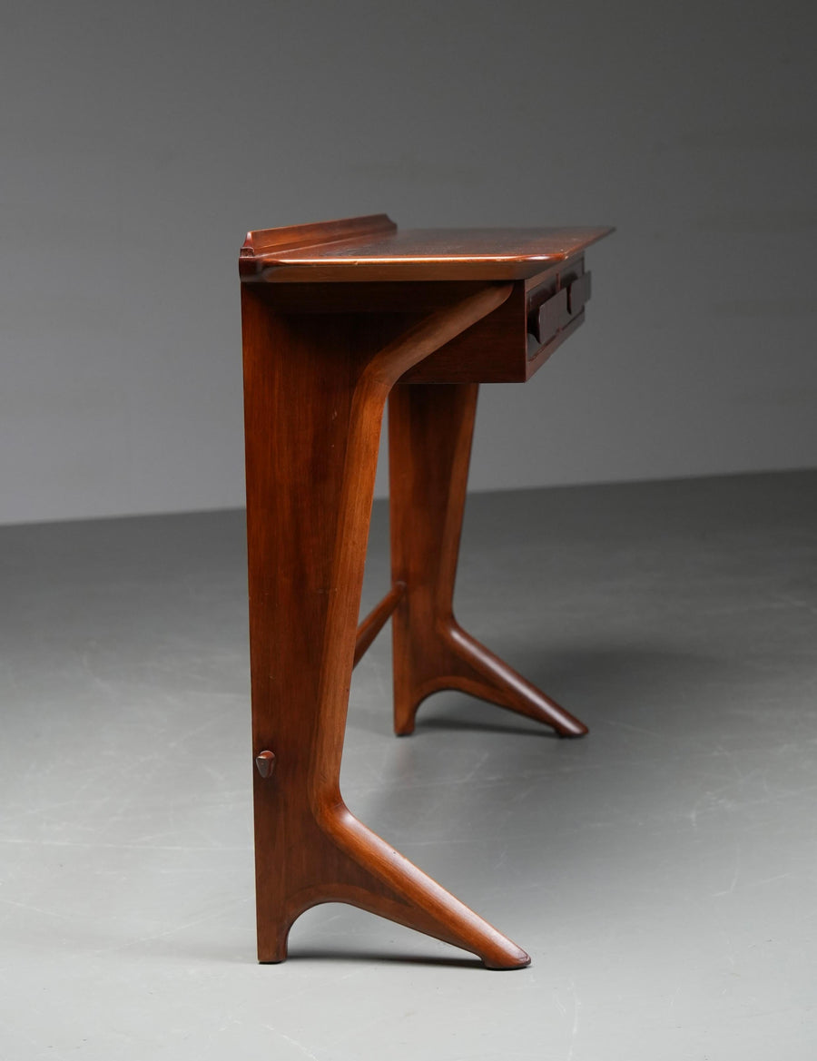 Ico Parisi Console in Walnut and Cherrywood, Italy, 1950's
