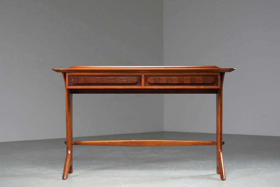 Ico Parisi Console in Walnut and Cherrywood, Italy, 1950's