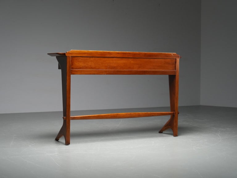 Ico Parisi Console in Walnut and Cherrywood, Italy, 1950's
