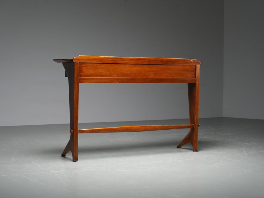 Ico Parisi Console in Walnut and Cherrywood, Italy, 1950's