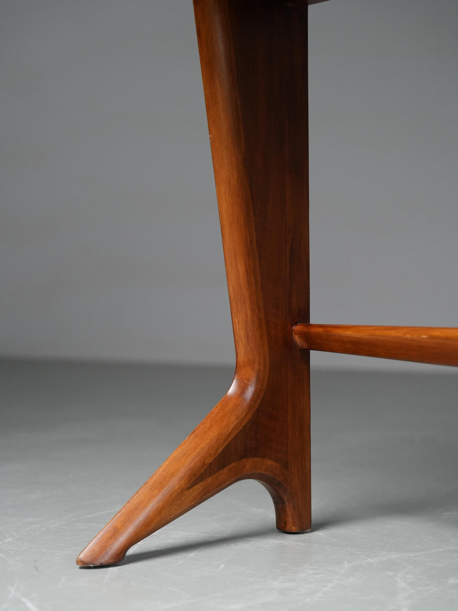 Ico Parisi Console in Walnut and Cherrywood, Italy, 1950's