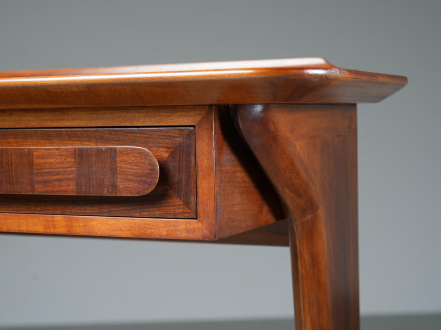 Ico Parisi Console in Walnut and Cherrywood, Italy, 1950's