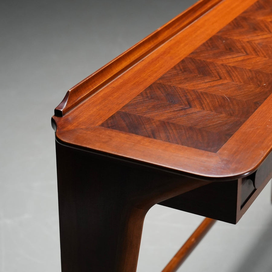 Ico Parisi Console in Walnut and Cherrywood, Italy, 1950's