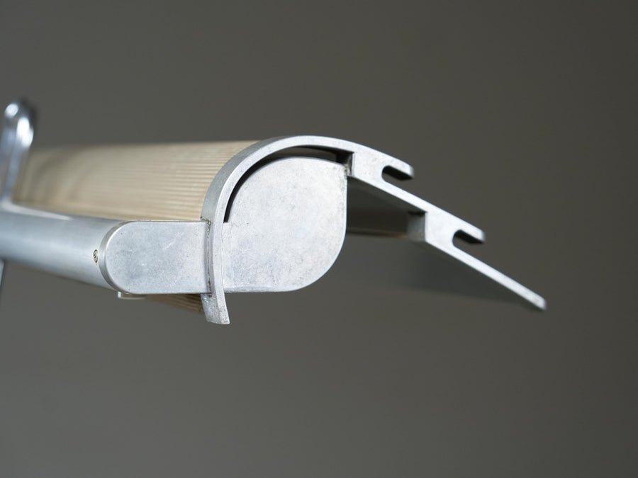 Desk Lamp in Casted Iron, Steel and Ribbed Aluminium, France, 1960's