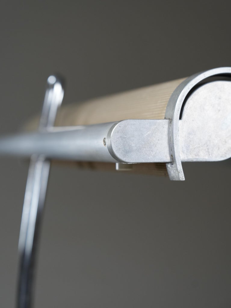 Desk Lamp in Casted Iron, Steel and Ribbed Aluminium, France, 1960's