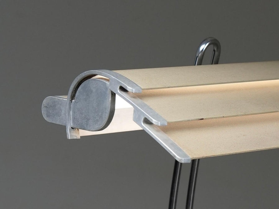 Desk Lamp in Casted Iron, Steel and Ribbed Aluminium, France, 1960's