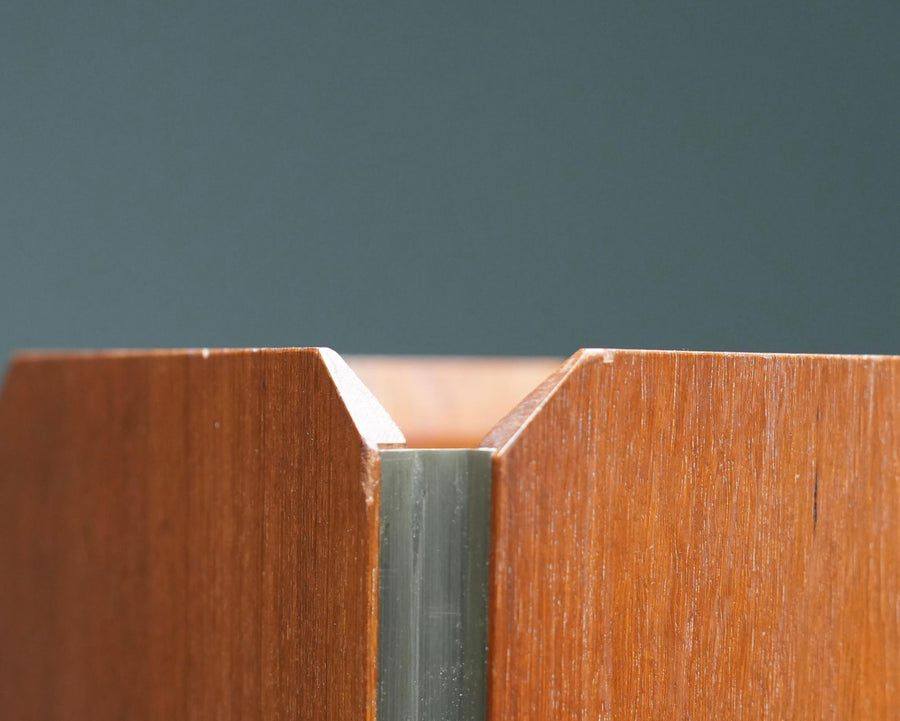 Ico Parisi Umbrella Stand for Stildomus in Walnut and Metal, Italy, 1950's