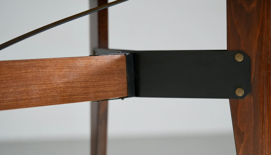Carlo Ratti Dining Table in Wood and Metal, Italy, 1960's