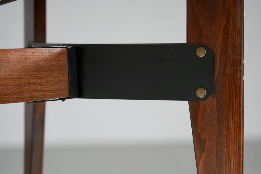 Carlo Ratti Dining Table in Wood and Metal, Italy, 1960's