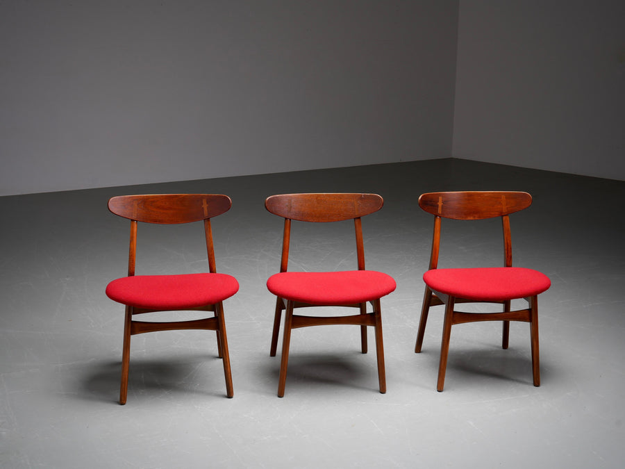 Set of 3 Hans Wegner "CH30" Chairs, Denmark, 1960's