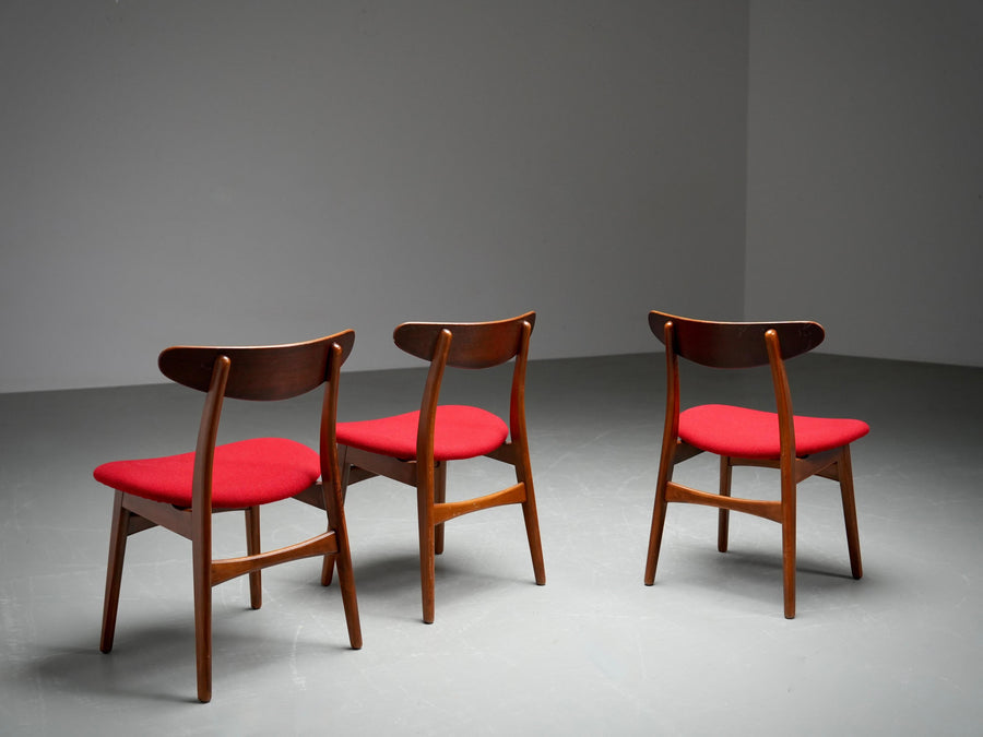 Set of 3 Hans Wegner "CH30" Chairs, Denmark, 1960's