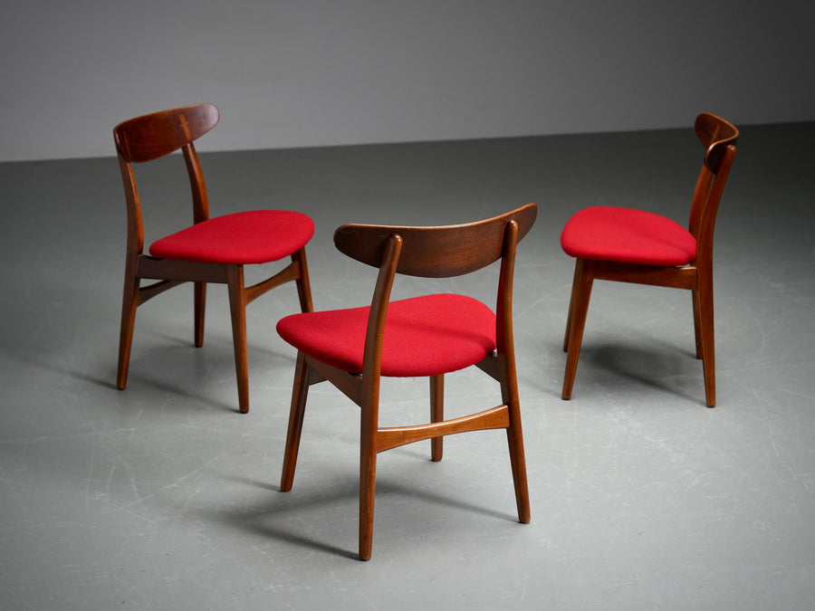 Set of 3 Hans Wegner "CH30" Chairs, Denmark, 1960's