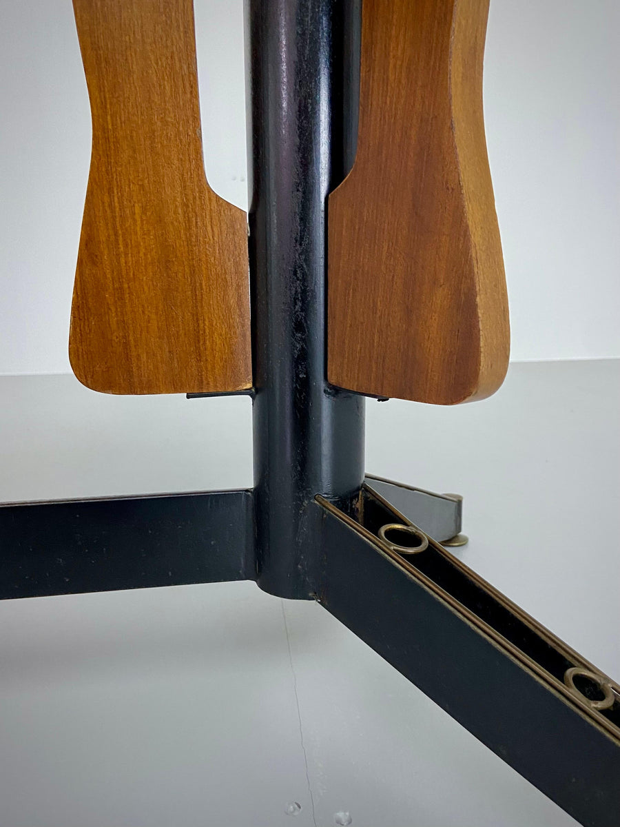 Carlo Ratti Dining Table in Wood and Metal, Italy, 1960's