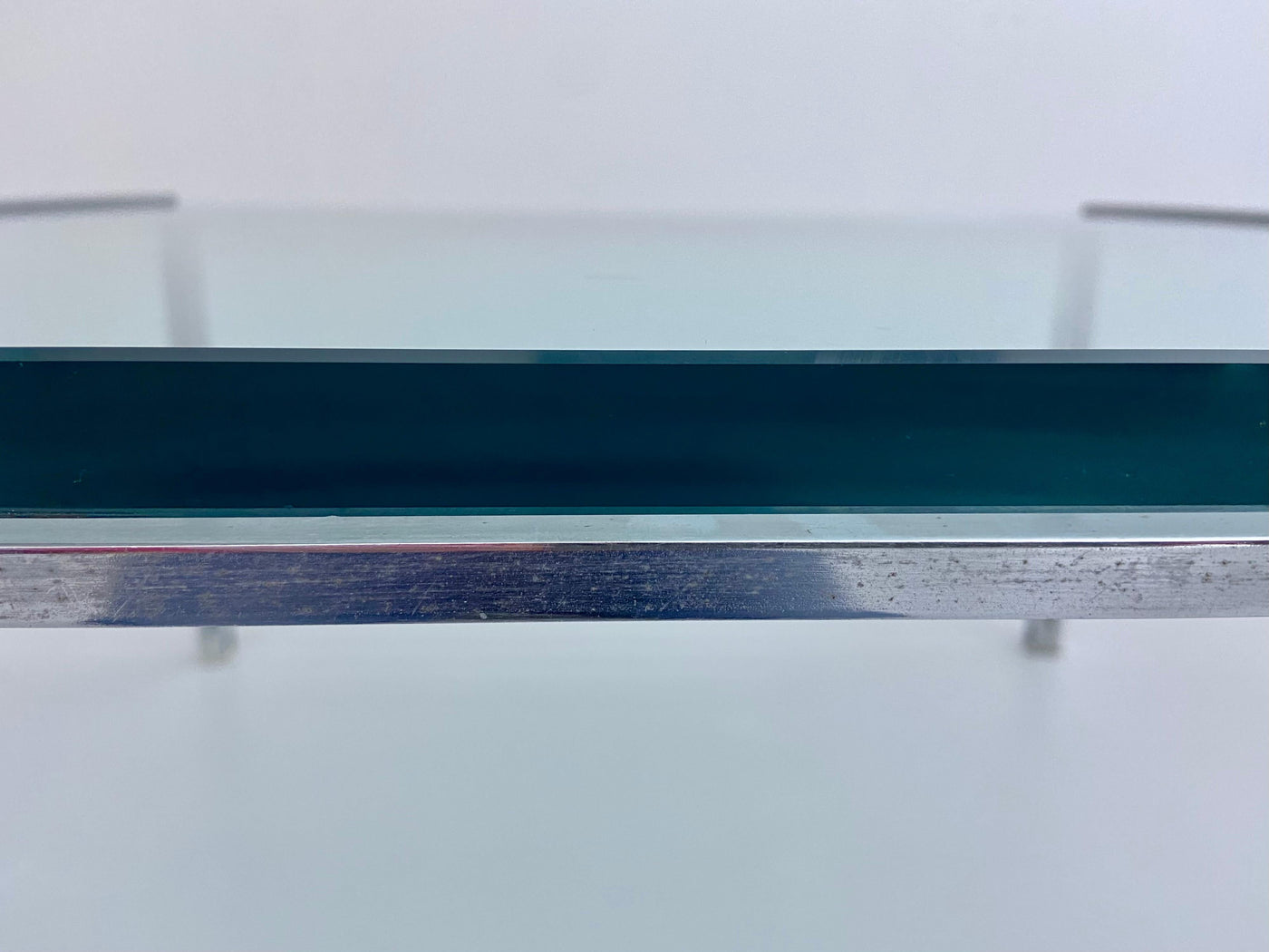 Ross Littel 'Luar' Coffee Table in Glass and Metal for Icf Padova, Italy 1970's