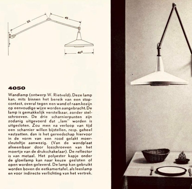 'Panama' Lamp by Rietveld and Cordemeyer in original painted Metal, 1955