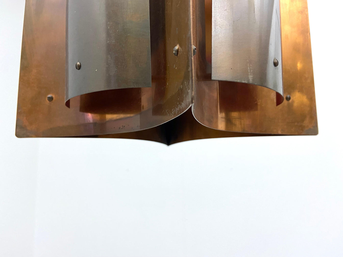 Copper and Brass Ceiling Lamp, Scandinavia, 1930's