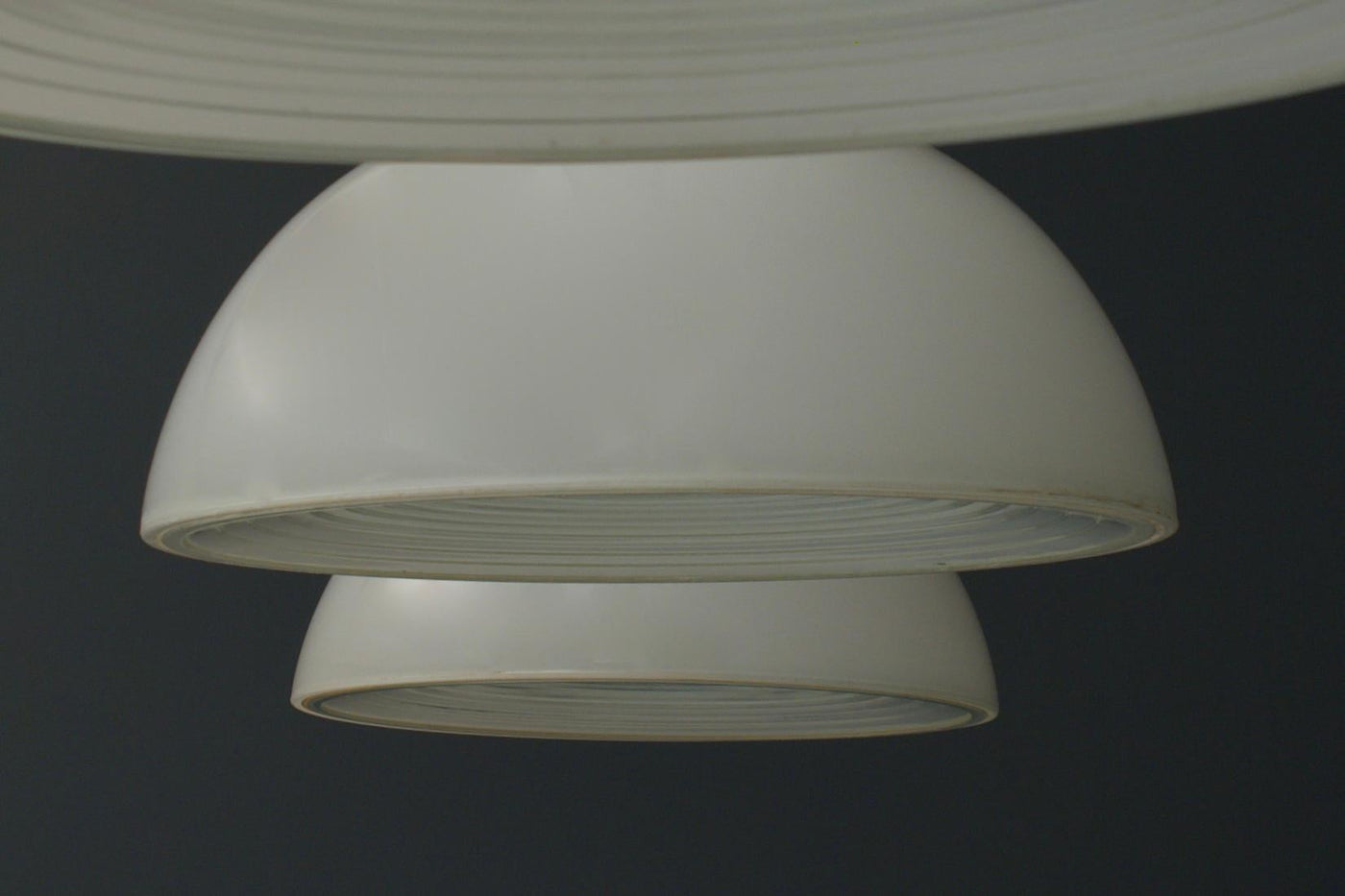 Set of 4 Mathieu Mategot for Holophane Ceiling Lamps in Metal and Glass, 1950's