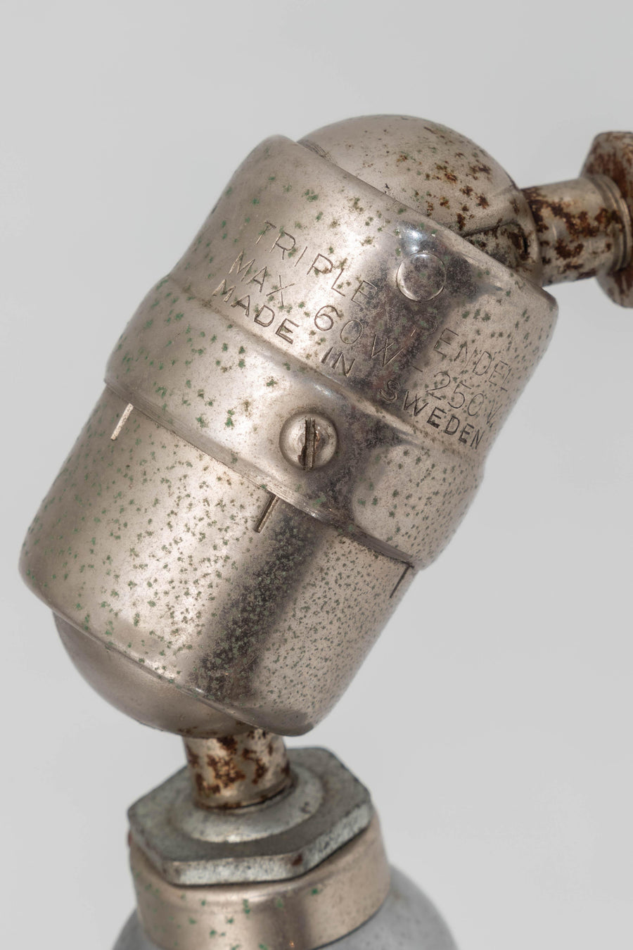 Old Version Johan Petterson Triplex Lamp with Metal Shade, Sweden, 1930's