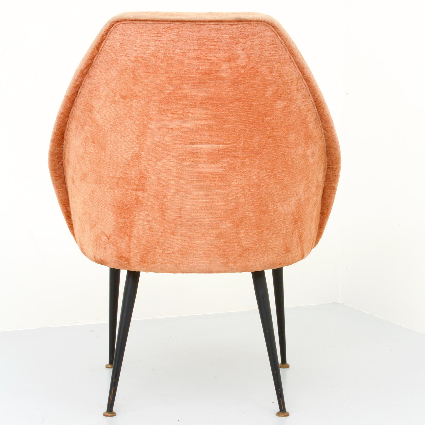 Set of Three Lounge Chairs in Pink Velvet by Carlo Pagano for Arflex, Italy 1952