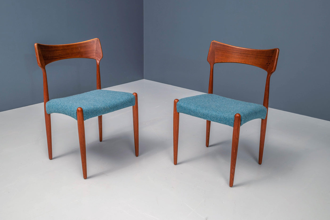 Set of 4 Dining Room Chairs by C. Linneberg for B. Pedersen, Denmark, 1970's
