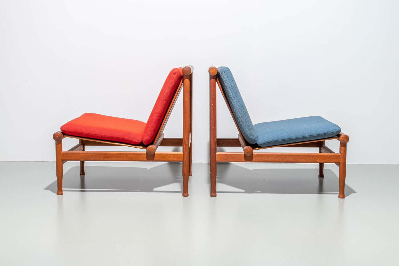 Set of 2 Lounge Chairs by Kai Lyngfeld Larsen in Teak, Denmark, 1960's